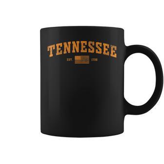 Vintage Tennessee Tn City Orange Usa Flag 1796 For Woman Coffee Mug - Thegiftio UK
