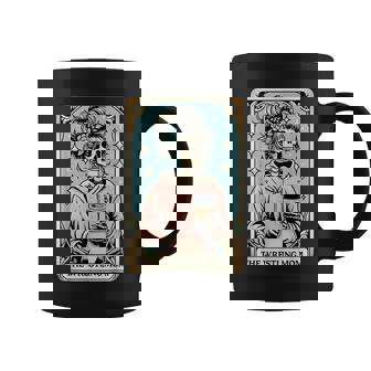 Vintage The Wrestling Mom Tarot Card Skeleton Mama Mom Coffee Mug | Seseable UK