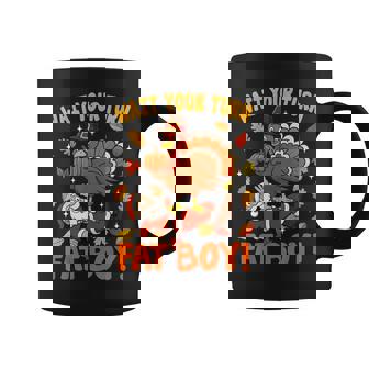 Wait Your Turn Thanksgiving Day Turkey Santa Christmas Coffee Mug - Monsterry