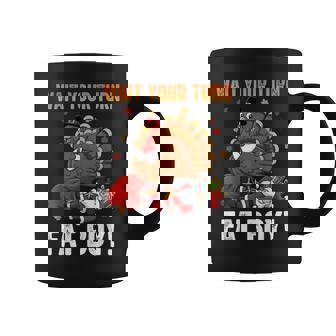 Wait Your Turn Thanksgiving Turkey Santa Holiday Humor Coffee Mug | Mazezy