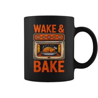 Wake And Bake Turkey Thanksgiving Fall Tank Top Coffee Mug | Mazezy