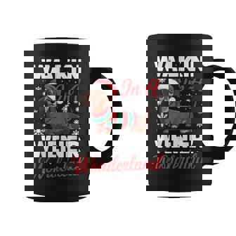 Walkin In A Wiener Wonderland Christmas For Dachshund Fans Coffee Mug - Monsterry