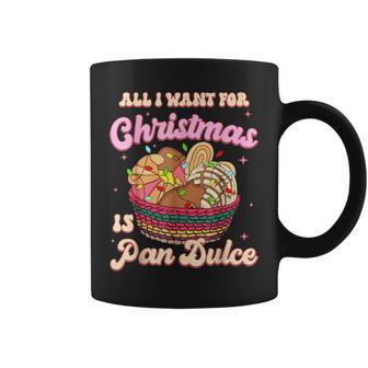 All I Want For Christmas Is Pan Dulce Mexican Pink Christmas Coffee Mug | Seseable FR