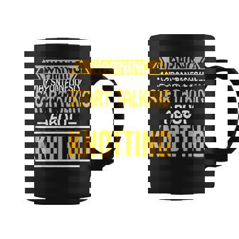 Warning May Spontaneously Start Talking About Knotting Knot Coffee Mug | Mazezy