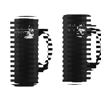 Water Skiing Heartbeat Athlete Sports Skier Water-Skiing Coffee Mug | Mazezy