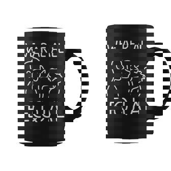 We Are All Equal Anti-Speciesism Animal Equalityegan Activ コーヒーマグ - Kawaiitshirt