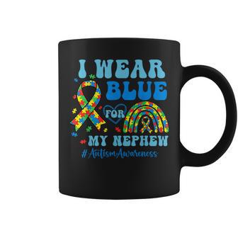 I Wear Blue For My Nephew Autism Awareness Autism Aunt Uncle Coffee Mug | Seseable UK
