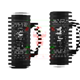 Weightlifting Workout Gym Santa Christmas Ugly Sweater Xmas Coffee Mug | Mazezy