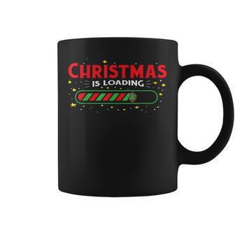 Weihnachten Kommt Christmas Is Loading Lustige Familie -Chwarz Kurzarm Klassisch Weihnachten All Ages Tassen - Geschenkecke