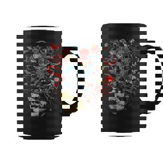 Weirdcore Aesthetic Weird Face Skull Dreamcore Coffee Mug | Mazezy