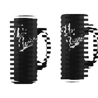 West Virginia WV Vintage Sports Script Coffee Mug | Mazezy