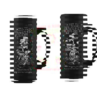 What's Your Emergency 911 Dispatcher Crew Skeleton Christmas Coffee Mug | Mazezy