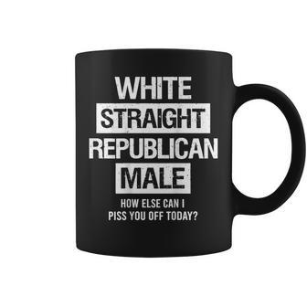 White Straight Republican Male Sarcastic Quote Coffee Mug - Thegiftio