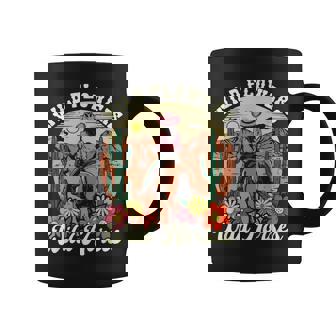 Wild Flowers Wild Horses Cowgirl Riding Rodeo Western Girl Coffee Mug - Monsterry