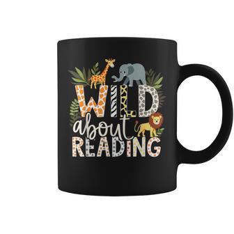 Wild About Reading Animals And Book Lovers Coffee Mug - Thegiftio UK