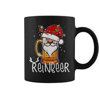 Winedeer Reinbeer Santa Hat Reindeer Couple Xmas Matching Coffee Mug - Thegiftio