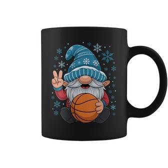Winter Basketball Gnome Christmas Snowflake Hat Coffee Mug - Thegiftio