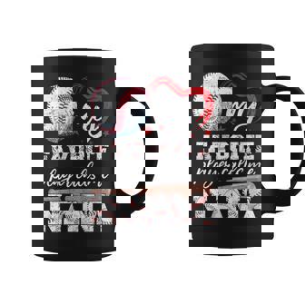 Women's Baseball Grandma My Favourite Player Calls Me Nana Baseball Coffee Mug - Monsterry