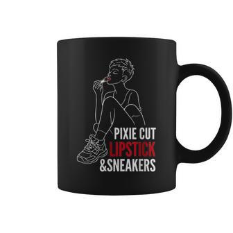 Women's Pixie Cut Lipstick And Sneakers Quote Daughter Coffee Mug - Thegiftio UK