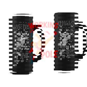 Working At Pole Xmas Santa Dancing Joke Dirty Adult Coffee Mug | Seseable FR
