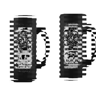 Wrestling Mom Messy Bun Sunglasses Athlete Support Parent Coffee Mug | Mazezy