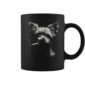 Yorkie Dog Smoking Cigarette Cool Terrier Style Coffee Mug - Thegiftio