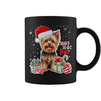 Yorkshire Terrier Christmas Yorkie Xmas Dog Santa Claus Hat Coffee Mug - Thegiftio UK