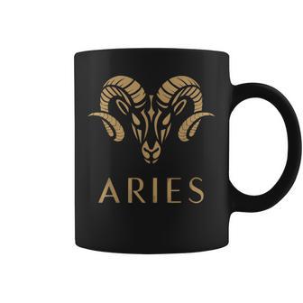 Zodiac Sign Aries Sign Constellation Birthday Horoscope Coffee Mug - Monsterry
