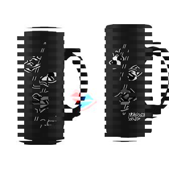 【ピカソ風】顔 男女 キス モダンフェイス（パロディ）【ピカウソ】キュビズム 80年代風 面白い アート 長袖tシャツ コーヒーマグ - Kawaiitshirt