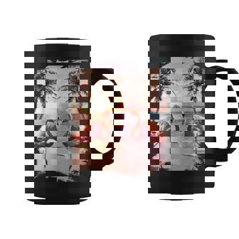 かわいいカラフルなフラミンゴヤシの木 コーヒーマグ - Kawaiitshirt