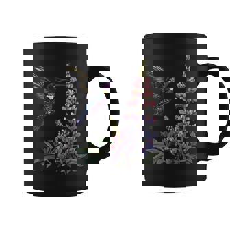 かわいいハチドリ バードウォッチング ルピナスフラワーガール 植物 ママ 長袖tシャツ コーヒーマグ - Kawaiitshirt