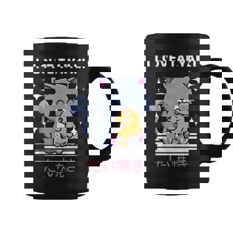 たい焼きが大好き かわいい かわいい 猫がたい焼きを食べる 日本アニメ コーヒーマグ - Kawaiitshirt