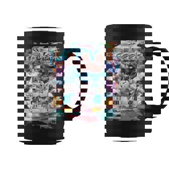 アロハ バーガー 猫 & ピザ ナマケモノ ユニコーン コーヒーマグ - Kawaiitshirt