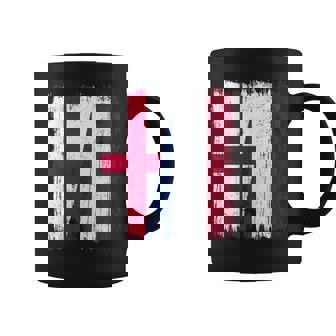 イングランド オランダ ハーフフラッグ イングリッシュ オランダ遺産 長袖tシャツ コーヒーマグ - Kawaiitshirt