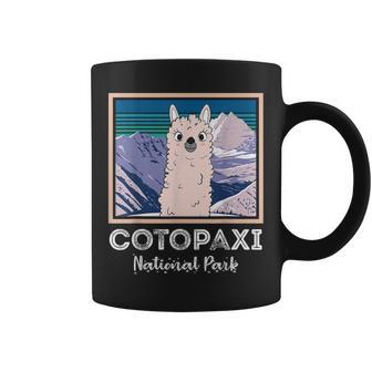 エクアドル山脈コトパクシ国立公園のかわいいラマ コーヒーマグ - Kawaiitshirt