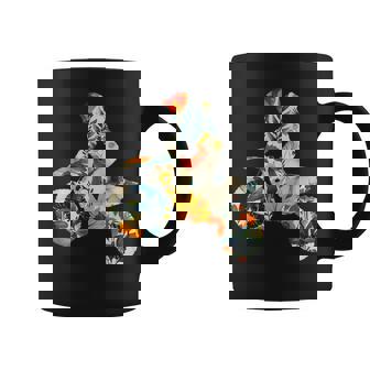 エレガントなシルエット フラワーアートピース フローラル モトクロス コーヒーマグ - Kawaiitshirt