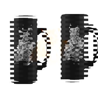 オイル スケッチ ワイルドライフ ボブキャット オレンジ ボブキャット コーヒーマグ - Kawaiitshirt