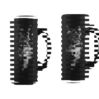 オオカミ 動物 モチーフ アート オオカミ 長袖tシャツ コーヒーマグ - Kawaiitshirt