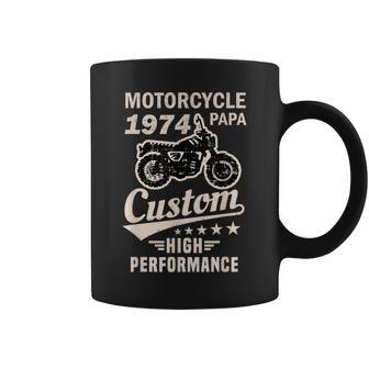 オートバイ バイク 2輪車 お父さん 祖父 1974年 生まれ 誕生日 ヴィンテージ 服 コーヒーマグ - Kawaiitshirt