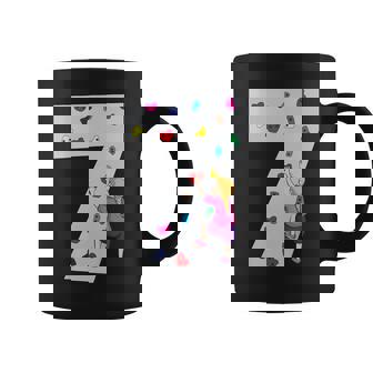 キッズ 7歳の誕生日パーティーケーキクライマークライムボルダリング コーヒーマグ - Kawaiitshirt