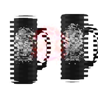 キツネ キツネ 九尾キツネ 桜花 コーヒーマグ - Kawaiitshirt