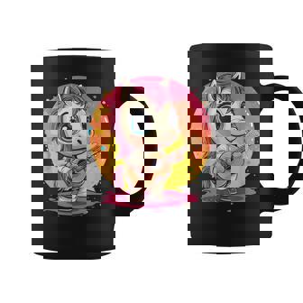 ギターを持った愛らしいポニー コーヒーマグ - Kawaiitshirt