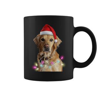 クリスマス ゴールデンレトリバー クリスマス ドッグツリー サンタハット リトリーバー 長袖tシャツ コーヒーマグ - Kawaiitshirt