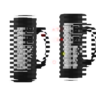 クールなエレベーターボタンアートメンズレディースリフトハロウィンコスチューム コーヒーマグ - Kawaiitshirt
