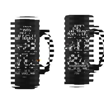 シベリアン・ハスキー毎日のやることリスト犬 コーヒーマグ - Kawaiitshirt