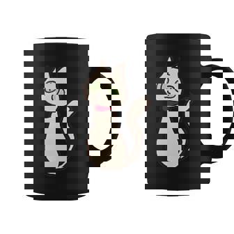 シロネコ 胸にワンポイント 落書き風 おもしろ コーヒーマグ - Kawaiitshirt