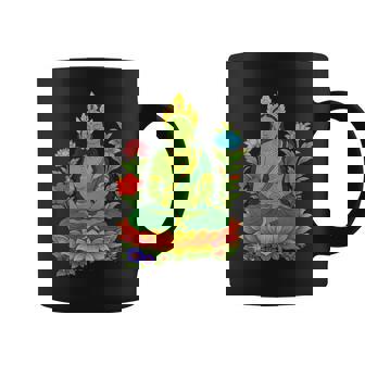 チベット仏陀瞑想 ヴァジュラヤナ グリーンタラ コーヒーマグ - Kawaiitshirt