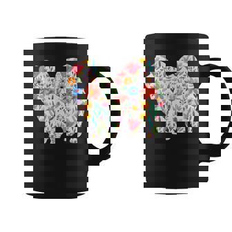 チャウチャウ 水彩 花 デザイン コーヒーマグ - Kawaiitshirt