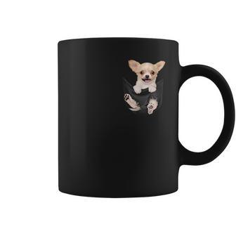 チワワ愛好家のためのあなたのポケットの中の面白いチワワ コーヒーマグ - Kawaiitshirt