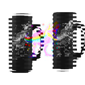 ティラノサウルス レックス 虹色 恐竜 恋人 デザイン コーヒーマグ - Kawaiitshirt
